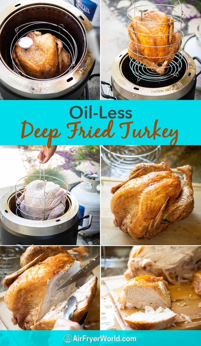 Oil Less Deep Fried Turkey in Air Fryer step by step photos