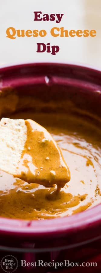 Slow Cooker Green Chile Queso Dip Recipe is Amazing! | @bestrecipebox