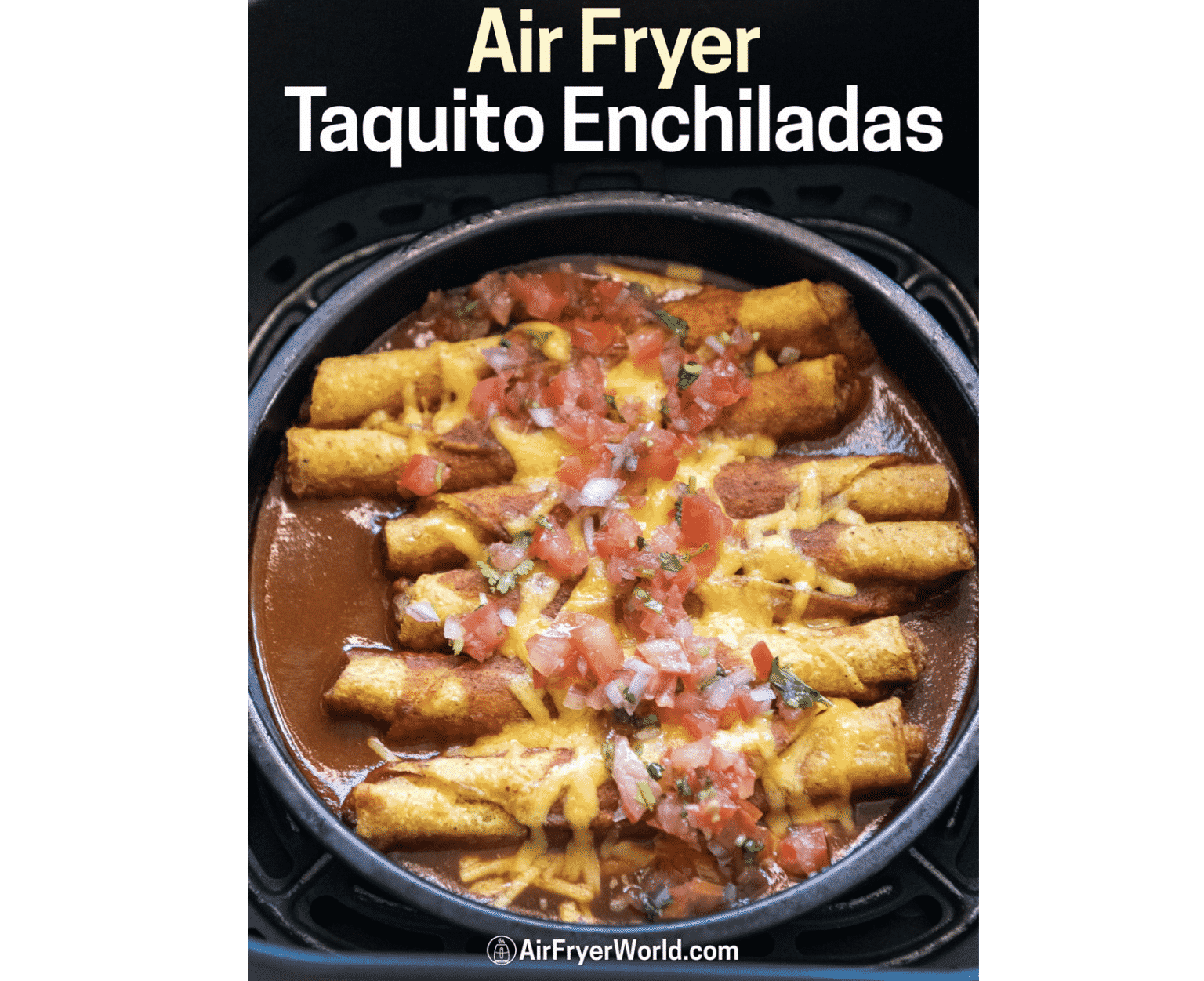 Air Fryer Frozen Taquitos or Flautas 10 min EASY Air Fryer World