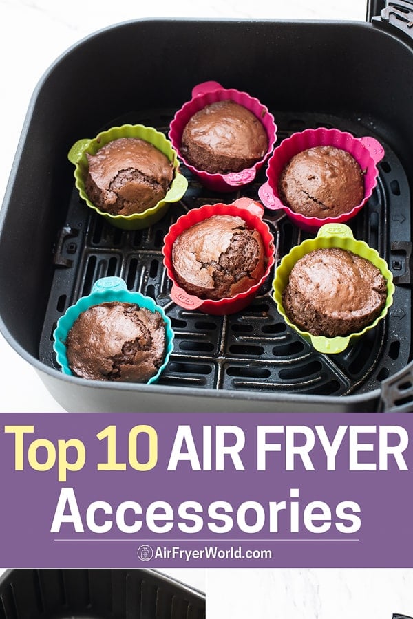 18cm or 21cm Air Fryer Silicone Cupcake Mold Air Fryer Accessories Universal Chocolate Muffin Cake Mold