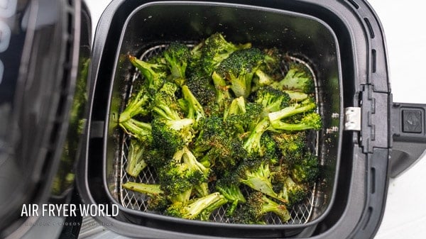crispy broccoli in basket