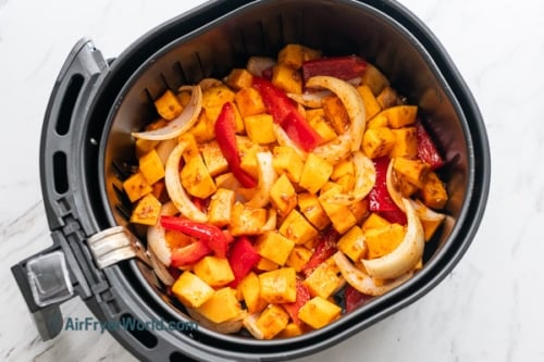 raw butternut squash fajitas