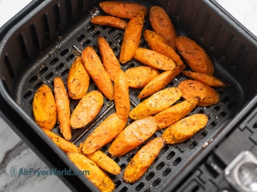 cooked air fryer carrots