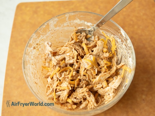 bowl of chicken filling