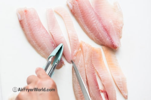 cutting air fryer fish sticks recipe