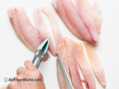 cutting air fryer fish sticks recipe