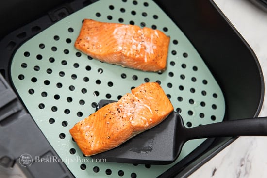 how to keep salmon from sticking in air fryer
