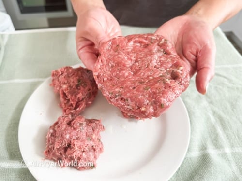 shaping lamb burger patties