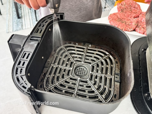 oil spray on air fryer basket
