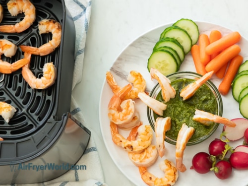pesto shrimp cocktail in air fryer