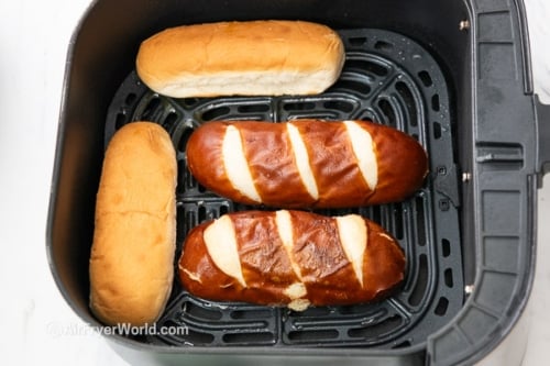 Warming buns in air fryer