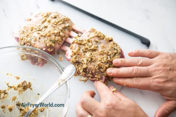 Air Fryer Rack of Lamb Recipe w/ Parmesan Crust