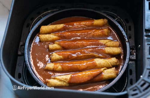 Air Fryer Enchiladas Recipe with frozen Taquitos | Air Fryer World