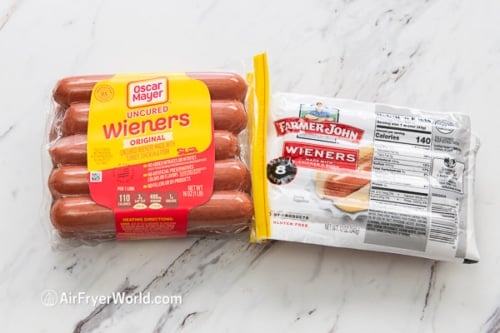 Air Fryer Wieners in 8 minutes | Air Frying Hot Dogs and Franks