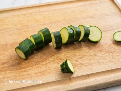 cut zucchini coins