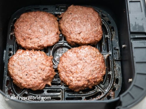 Cooked beyond burgers in air fryer