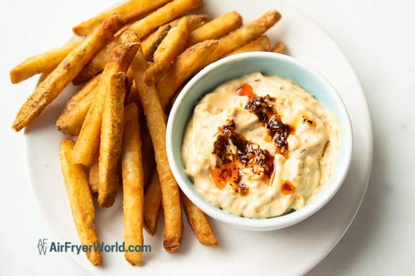 fries with chili crisp mayo