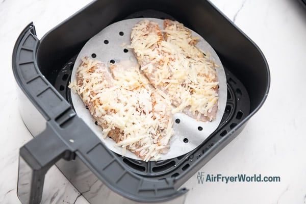 raw fish ready to cook in air fryer