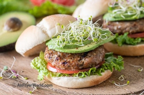 homemade turkey avocado burgers