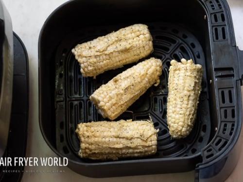 Uncooked corn in air fryer