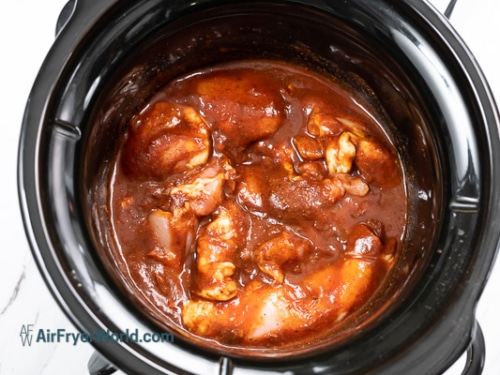 marinade mixed in with the chicken