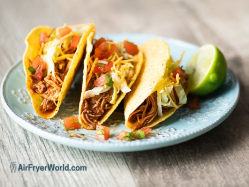 finished chicken tacos