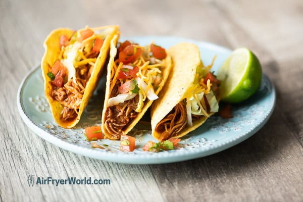 finished chicken tacos