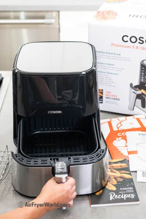  COSORI 5.8QT Air Fryer Black with Extra Frying Basket to Back  to Back Cooking,Nonstick, Dishwasher-Safe: Home & Kitchen